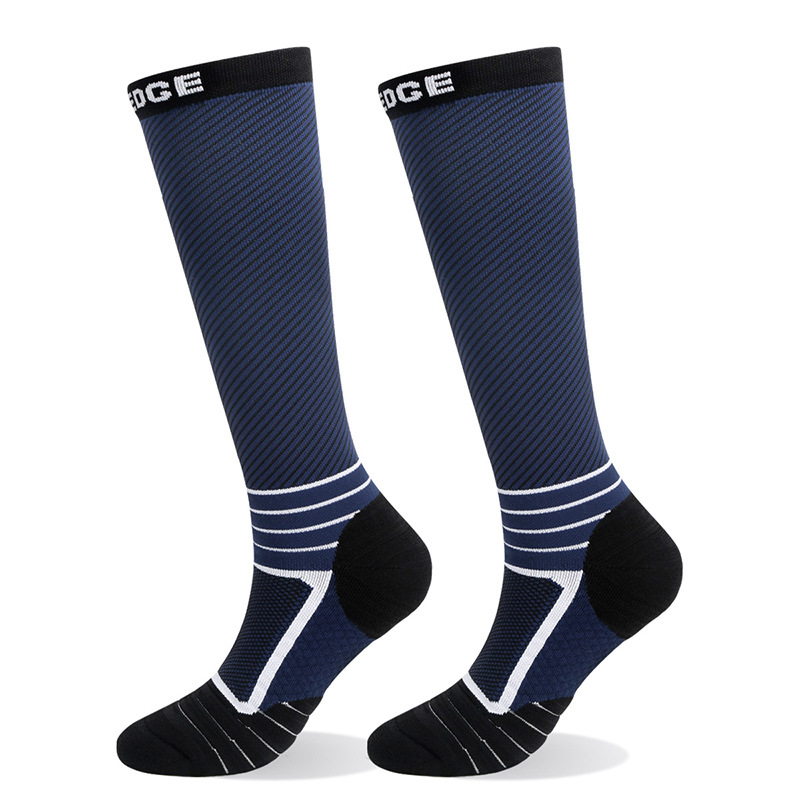 YUEDGE Cotton Breathable Legs Pressure Socks Marathon Running Compression Socks